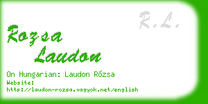 rozsa laudon business card