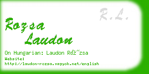 rozsa laudon business card